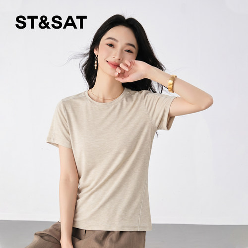 星期六莱赛尔运动休闲短袖t恤女