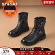 简约时尚 星期六加绒保暖舒适百搭马丁靴2025年冬季 新款 短筒靴女靴