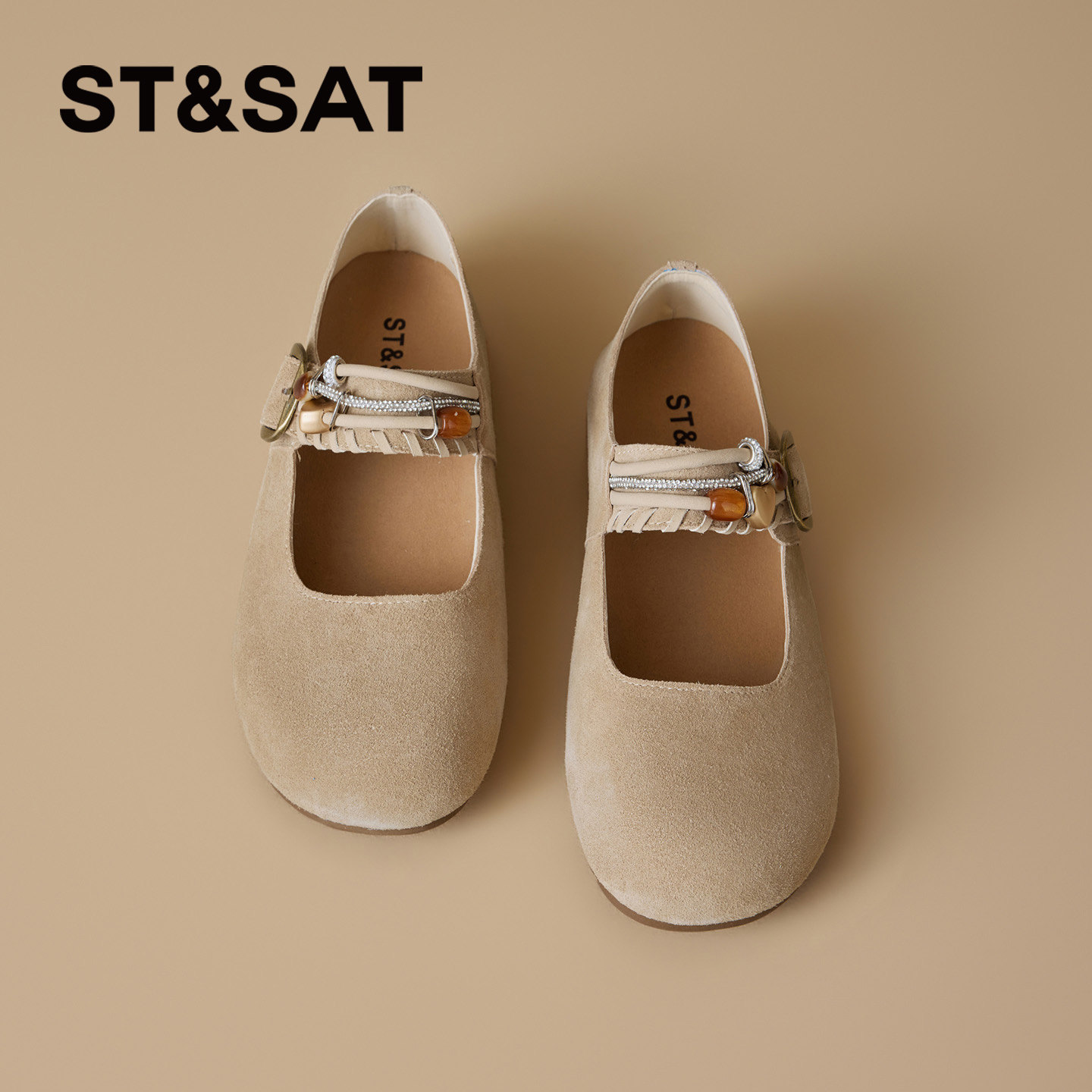 星期六平底玛丽珍鞋女2026春季新款一字扣带复古百搭休闲浅口单鞋,淘宝优惠券,粉丝福利购,淘宝优惠卷