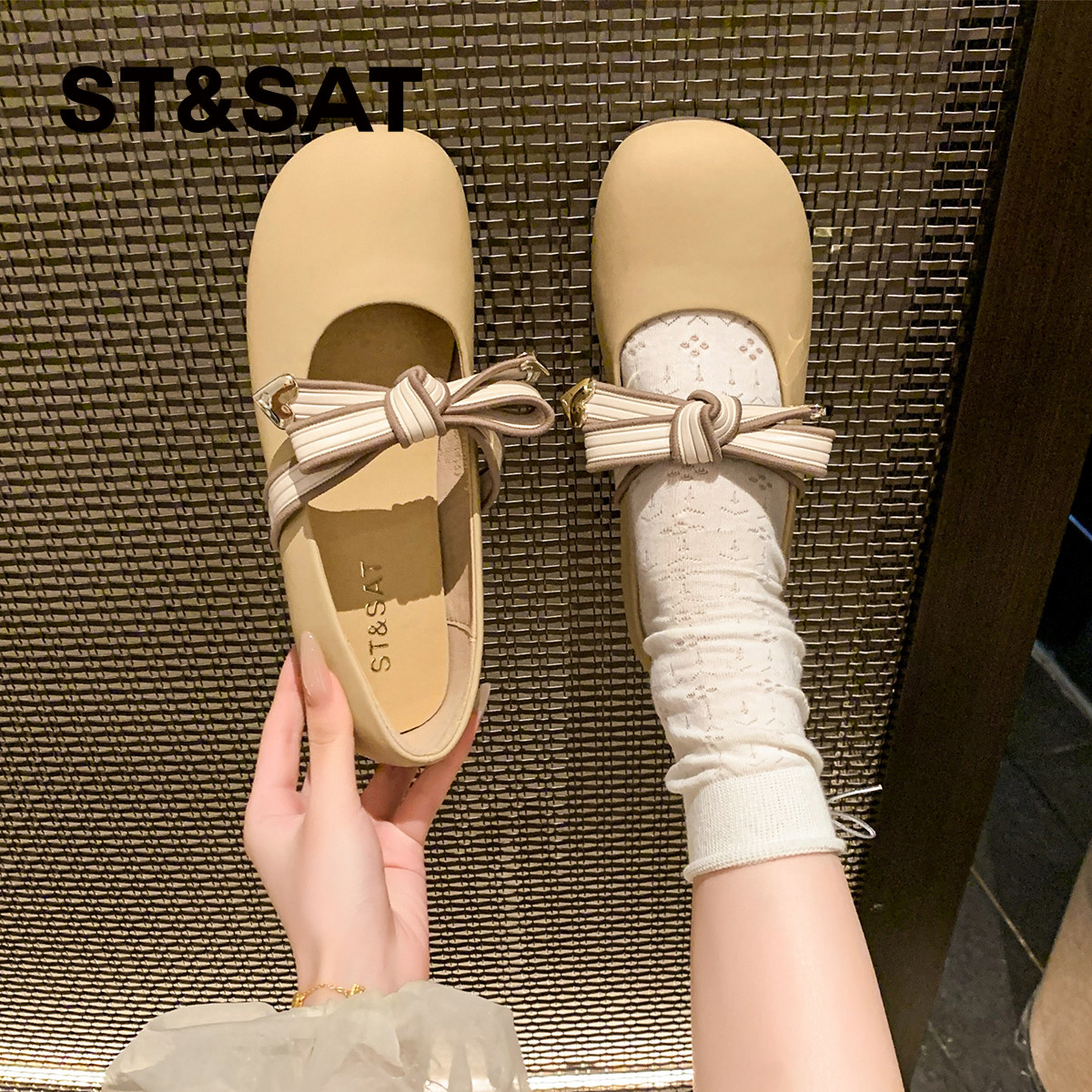 星期六仙女风玛丽珍鞋女2025秋季新款配裙子蝴蝶结浅口单鞋晚晚鞋,女鞋,玛丽珍鞋,淘宝优惠券,粉丝福利购,淘宝优惠卷