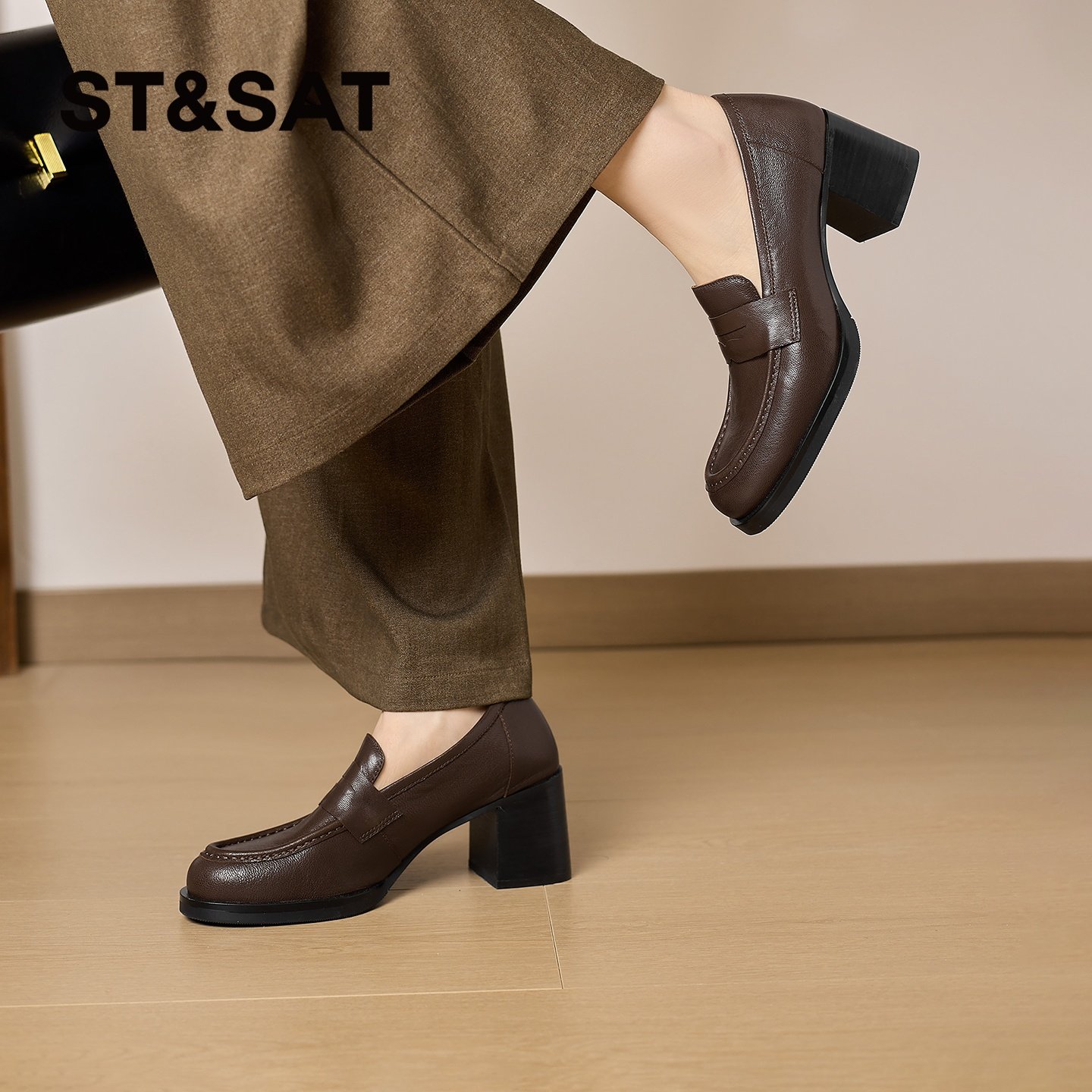 星期六玛丽珍鞋女2026新款春季粗跟增高小皮鞋休闲运动不累脚单鞋,女鞋,玛丽珍鞋,淘宝优惠券,粉丝福利购,淘宝优惠卷