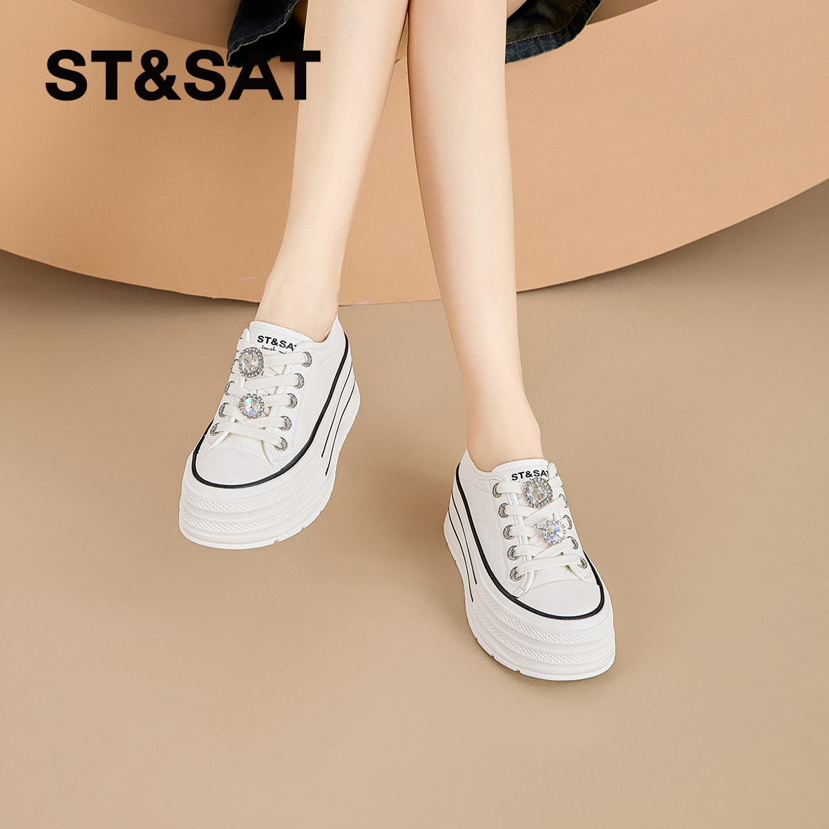 新款厚底小众板鞋2026春秋季女士爆款超火小白鞋潮百搭女鞋子,女鞋,时尚休闲鞋,淘宝优惠券,粉丝福利购,淘宝优惠卷