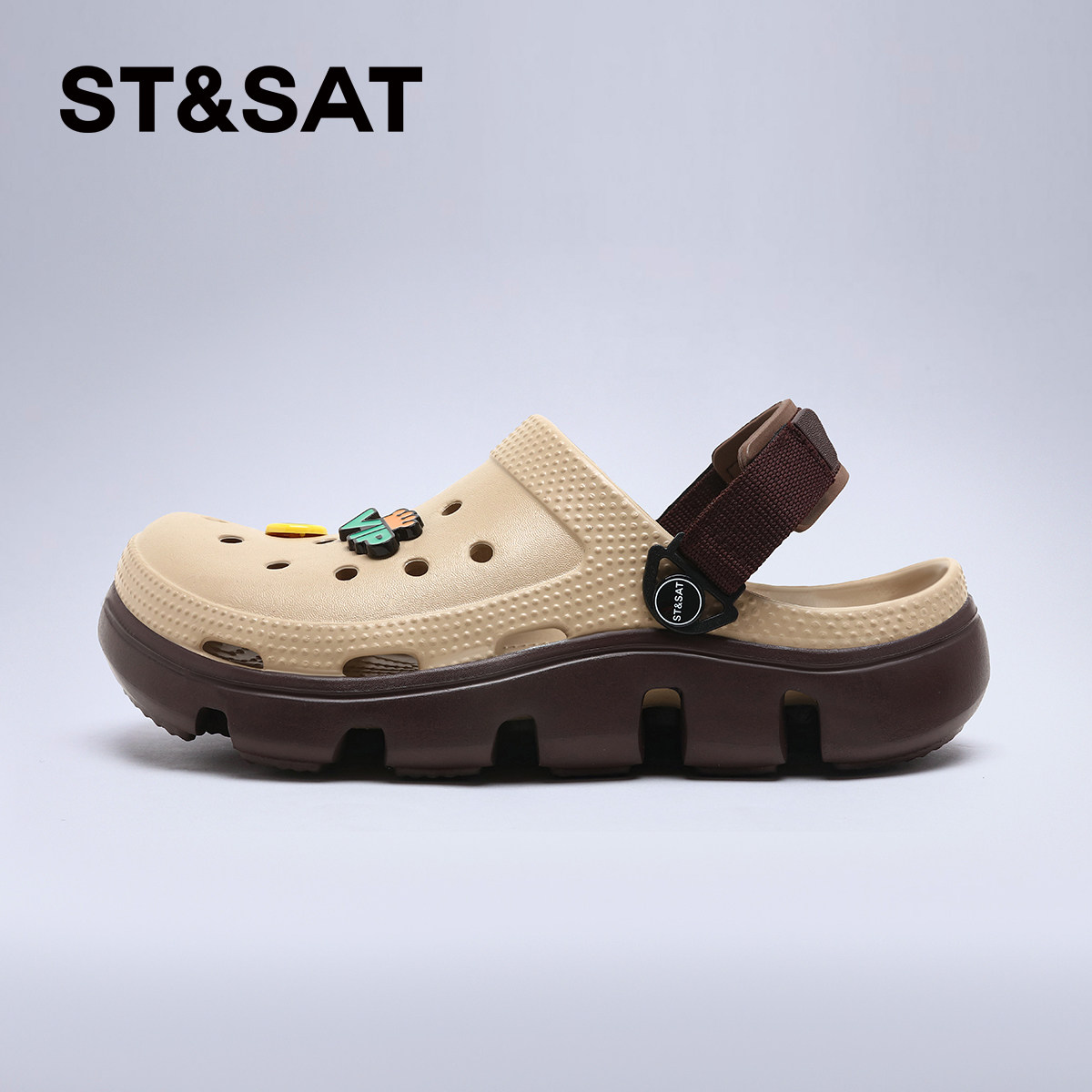 星期六凉鞋男款男士洞洞鞋夏季2026新款防滑厚底户外凉拖鞋子男鞋