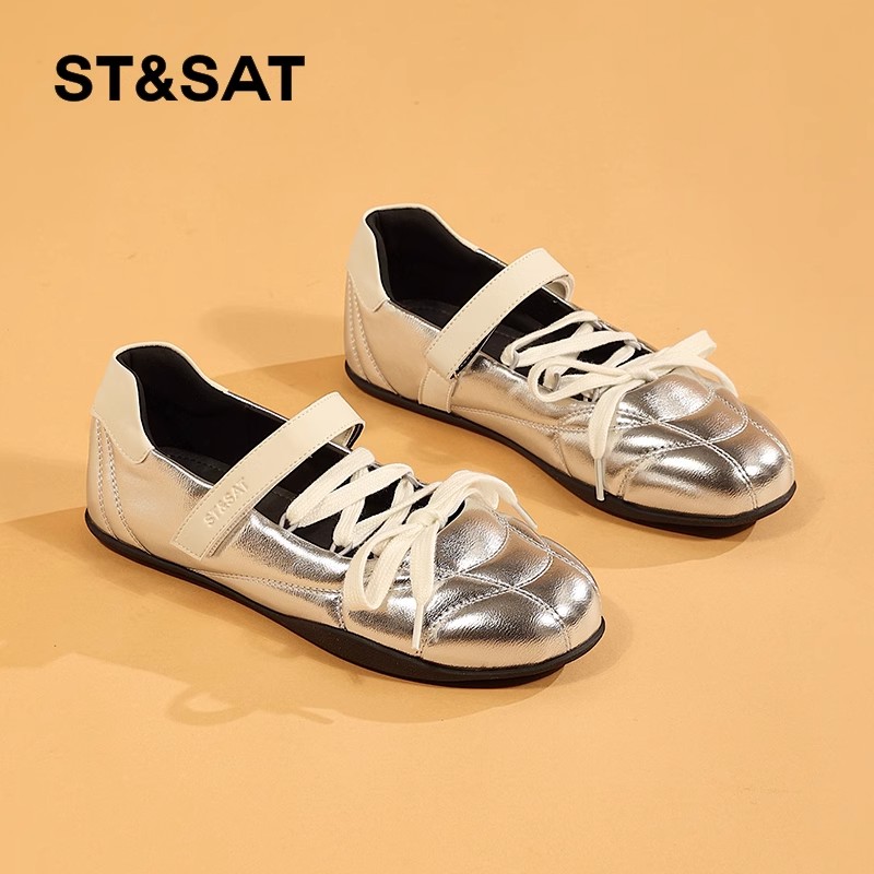 星期六轻便平底芭蕾舞鞋女玛丽珍2025夏秋新款软底运动百搭德训直