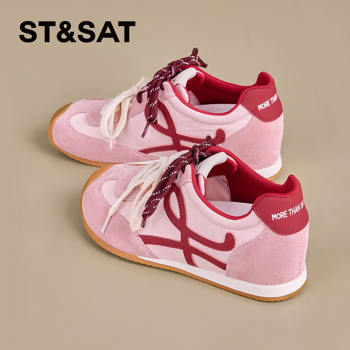 星期六厚底德训鞋女款2026年新款春季内增高女鞋子经典百搭运动鞋