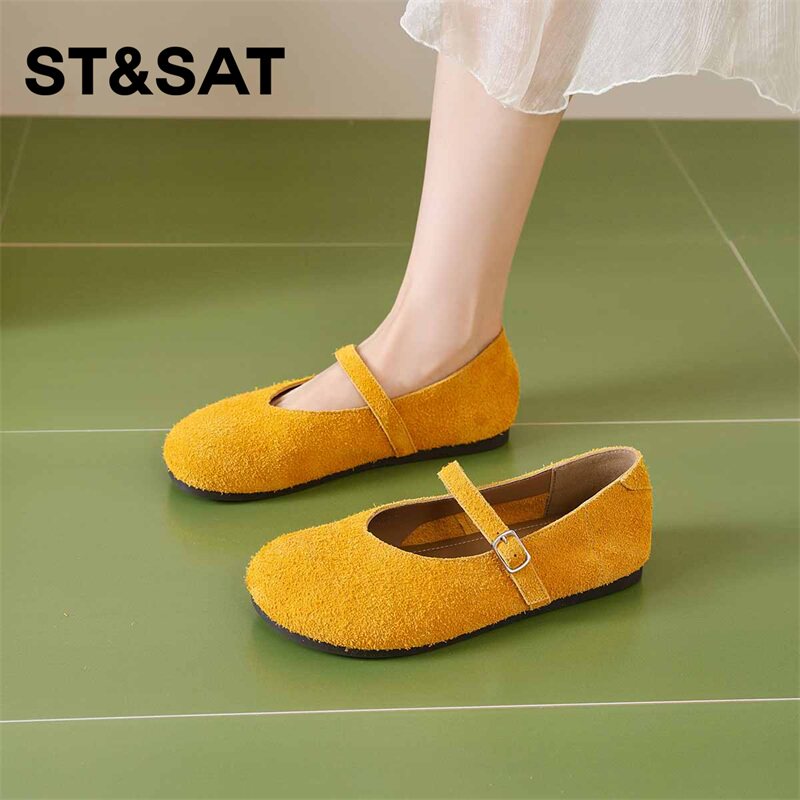 星期六法式玛丽珍鞋女温柔风春季新款百搭配裙子休闲浅口软底单鞋