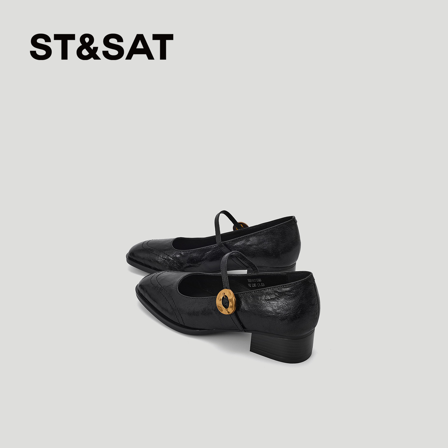 星期六玛丽珍鞋女巨好看新款一字带复古粗跟不累脚法式高跟单鞋春