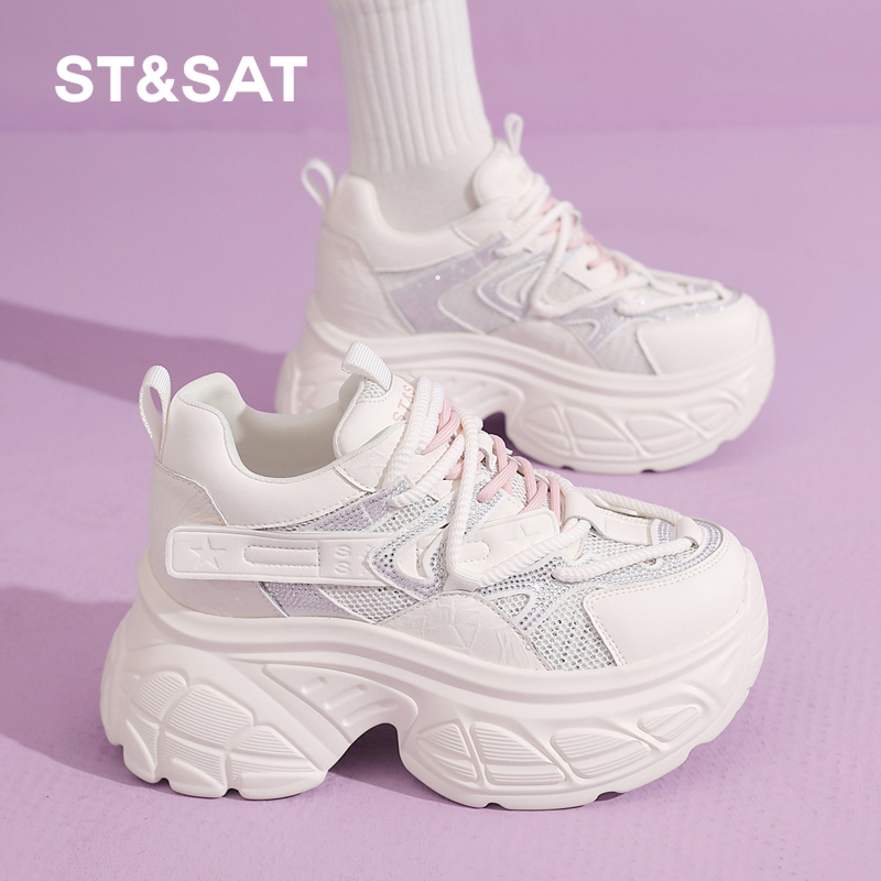 星期六内增高厚底老爹鞋女新款