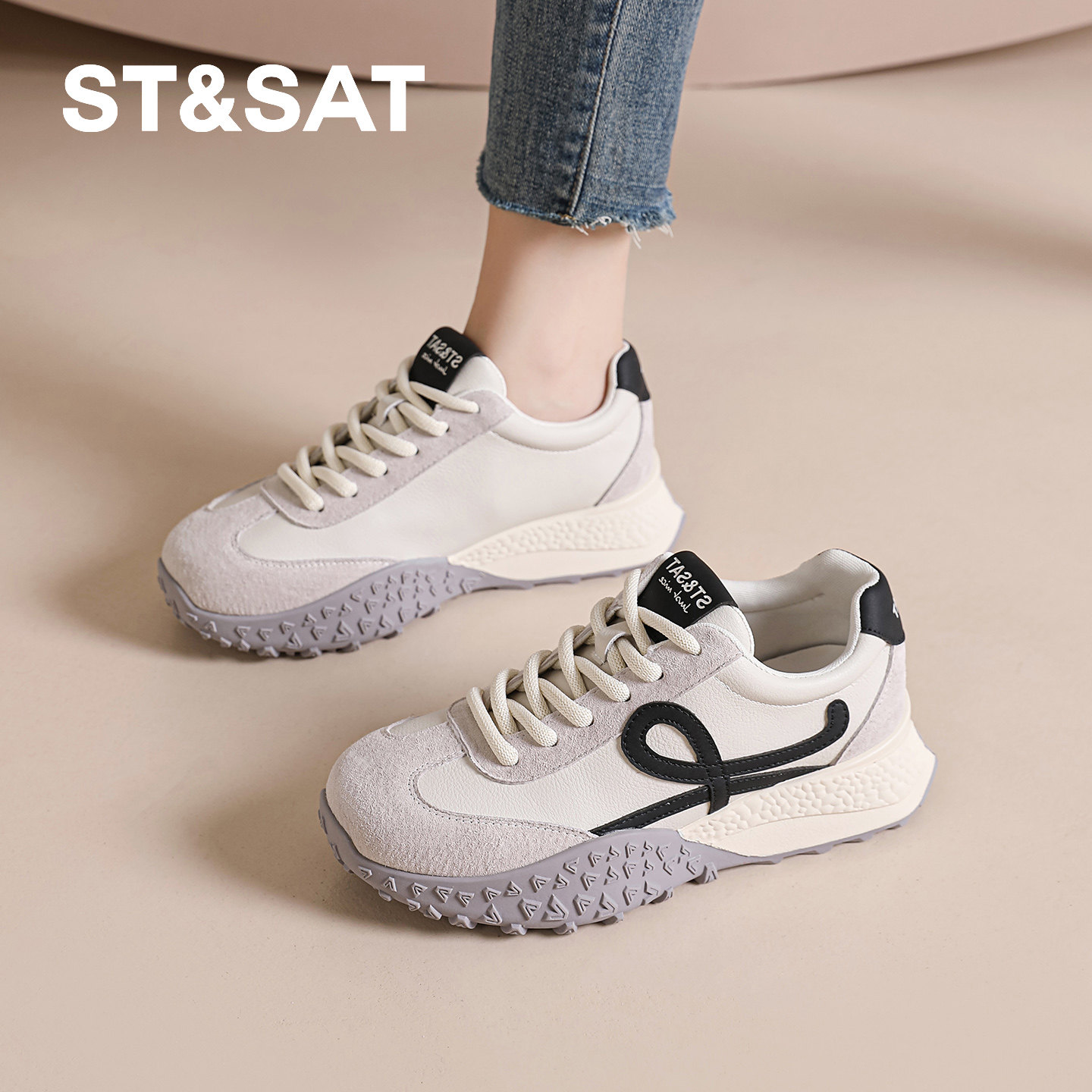 星期六厚底德训鞋女款夏季新款爆款复古阿甘鞋软底百搭运动休闲鞋