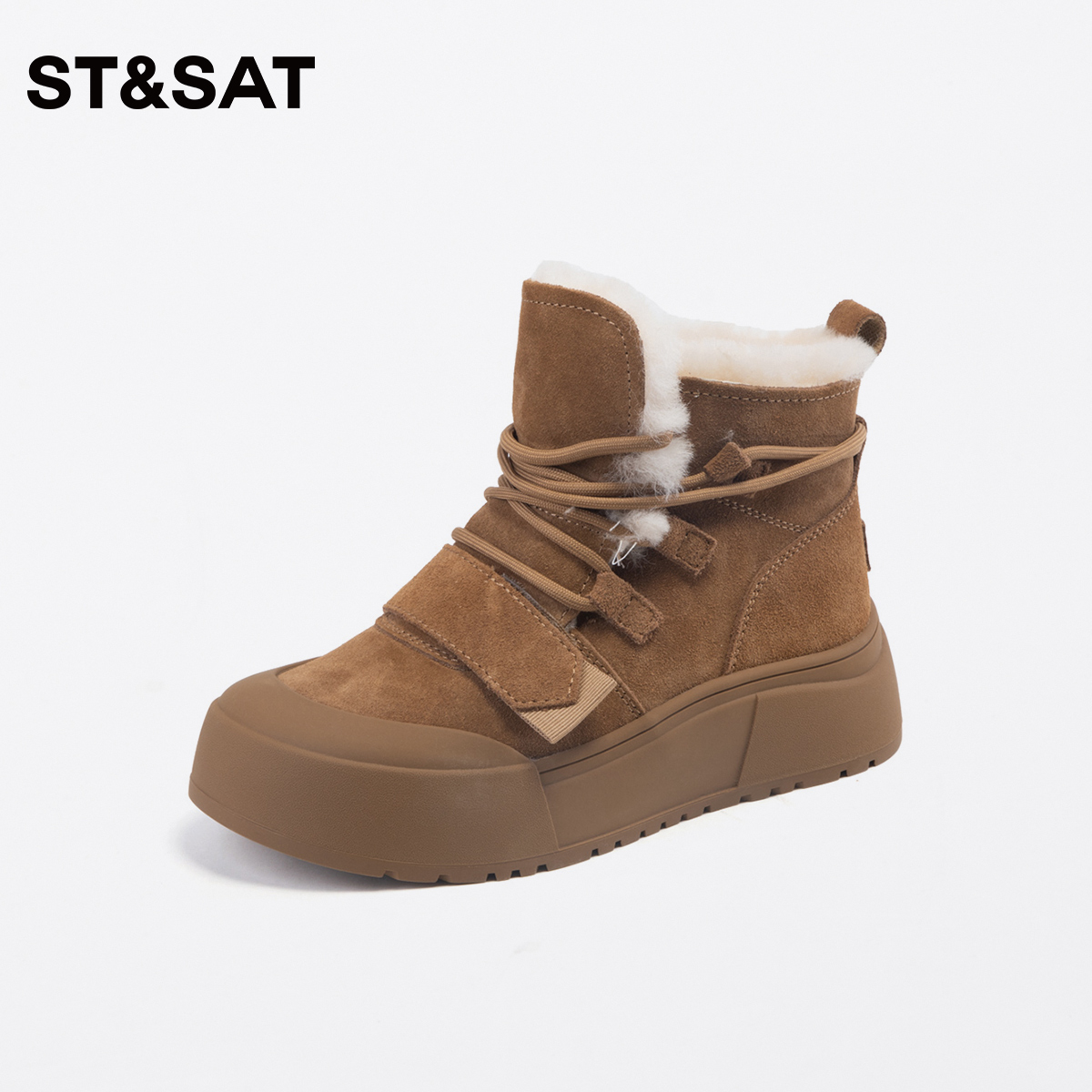 冬季厚底短靴星期六时尚