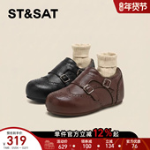 保暖乐福鞋 星期六加绒勃肯鞋 巴洛克复古爆款 小皮鞋 女2025冬季 新款