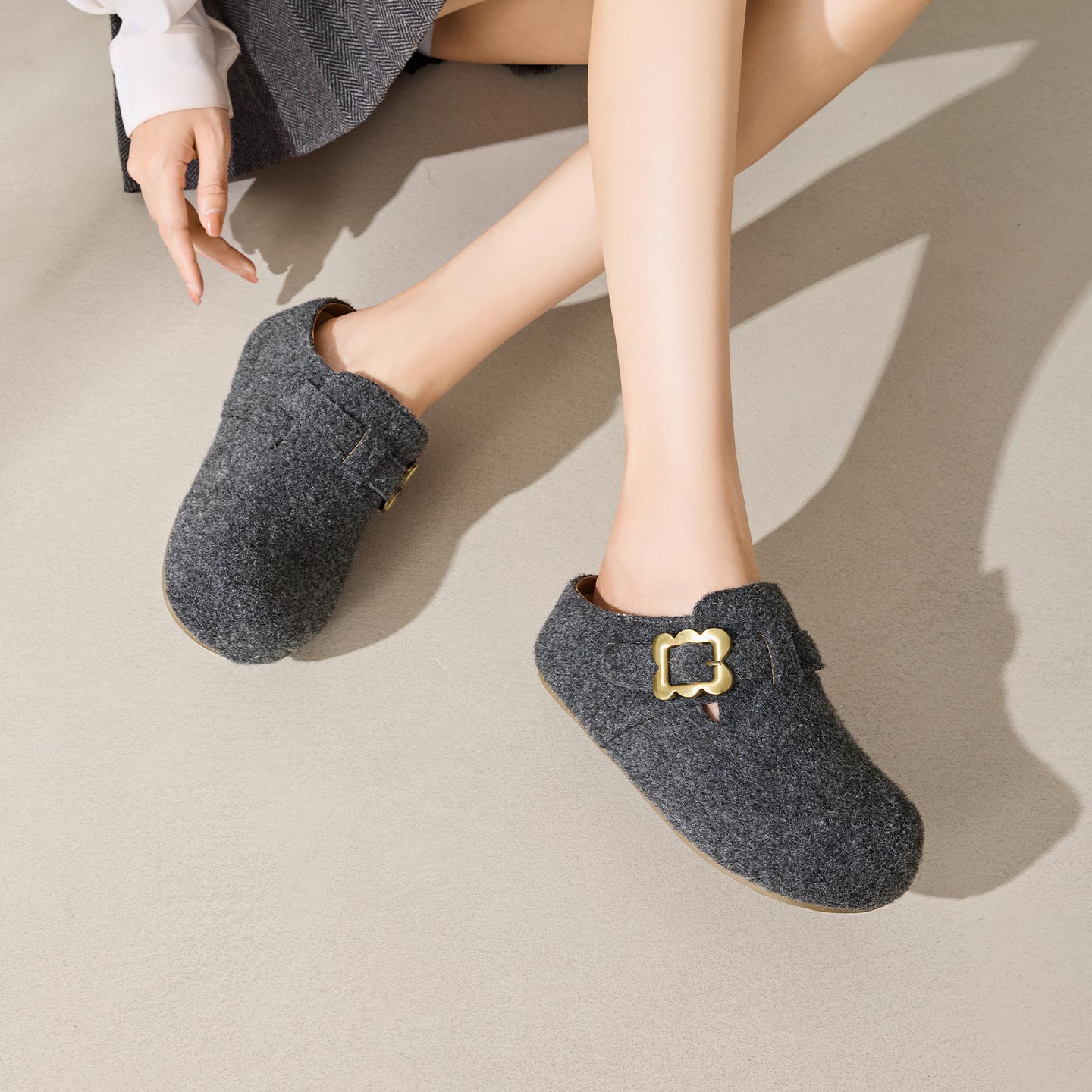 星期六新款平底包头勃肯穆勒女拖