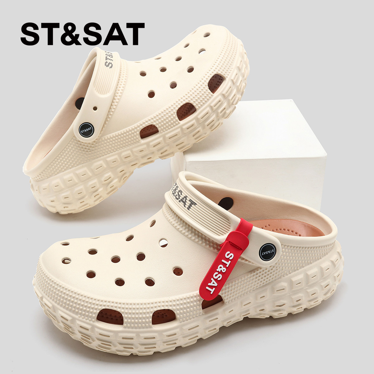 星期六夏季新款凉拖鞋透气百搭凉鞋外穿防水沙滩鞋一脚蹬通勤男鞋