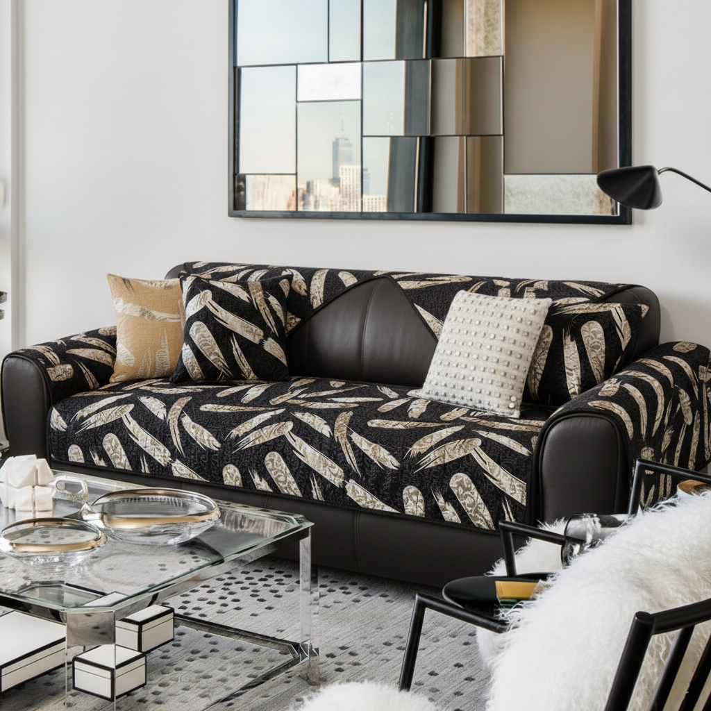 北欧高级感深色耐脏沙发垫四季通用防滑坐垫高档客厅沙发巾套罩盖