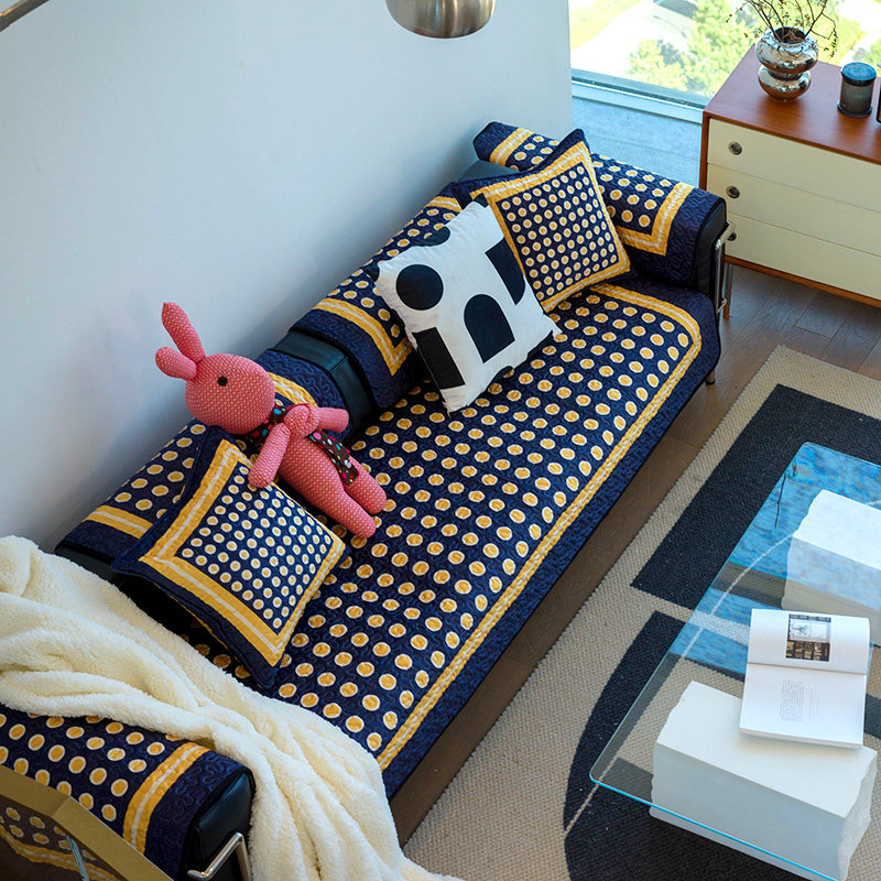 北欧现代创意圆点沙发垫简约时尚防滑坐垫四季通用沙发巾套罩盖,居家布艺,沙发垫,淘宝优惠券,粉丝福利购,淘宝优惠卷