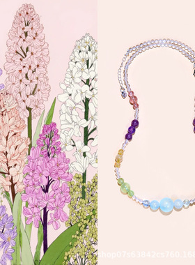 原创新品通透紫水晶天然石串珠锁骨链女简约高颜值葡萄石项链