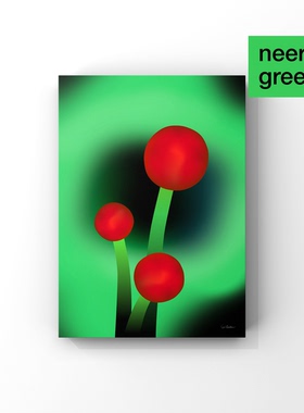 NEERG 原创《BLOSSOM》艺术家插画现代色彩装饰画渐变油画布挂画