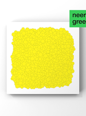 NEERG《ichisan》艺术原创柠檬黄插画版画无框抽象装饰画挂画