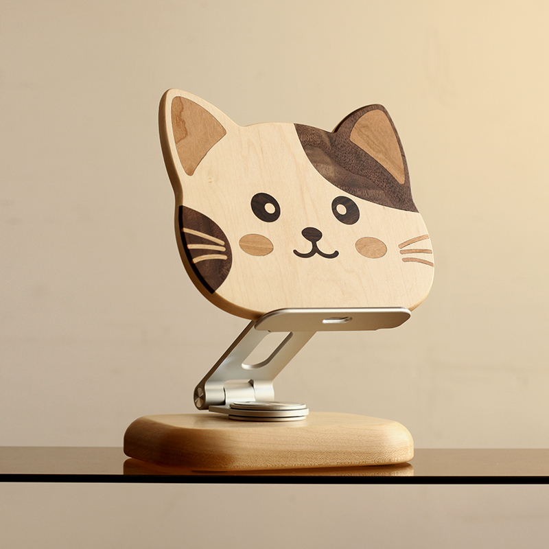 桌面可爱猫咪手机支架