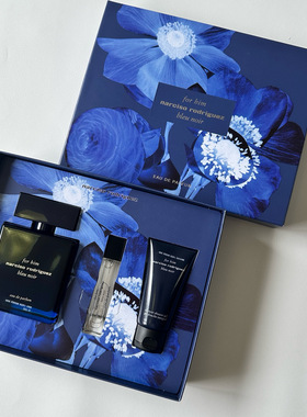 纳西素幕蓝男士浓香水EDP100ml香水10ml洗发沐浴露50ml木质调礼盒