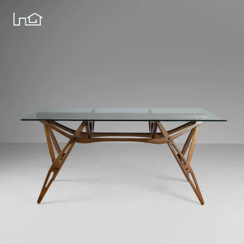 意大利Zanotta 经典设计REALE CM桌原版复刻玻璃大理石客餐厅餐桌