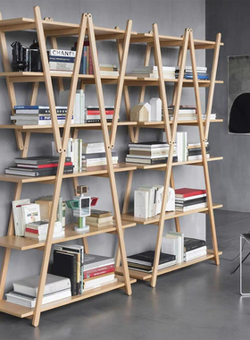 红云书架NUVOLA ROSSA设计师款落地不规则置物架收纳展示博古书架