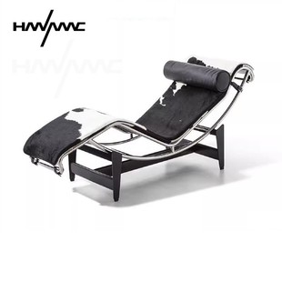 躺椅LC4 HANMAC意式 Chair Longue 复古皮毛椅沙发椅极简 Chaise