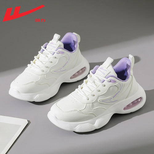 回力皮面运动鞋女2025新款跑步鞋