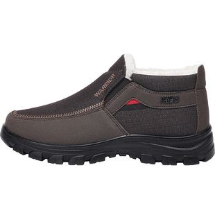 回力棉鞋男冬季加绒保暖男士老北京棉鞋男外穿一脚蹬东北雪地靴男