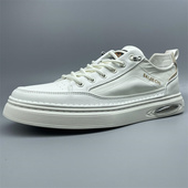 夏季 子 日常百搭小众潮男帆布运动休闲鞋 单层透气平底时尚 小白鞋