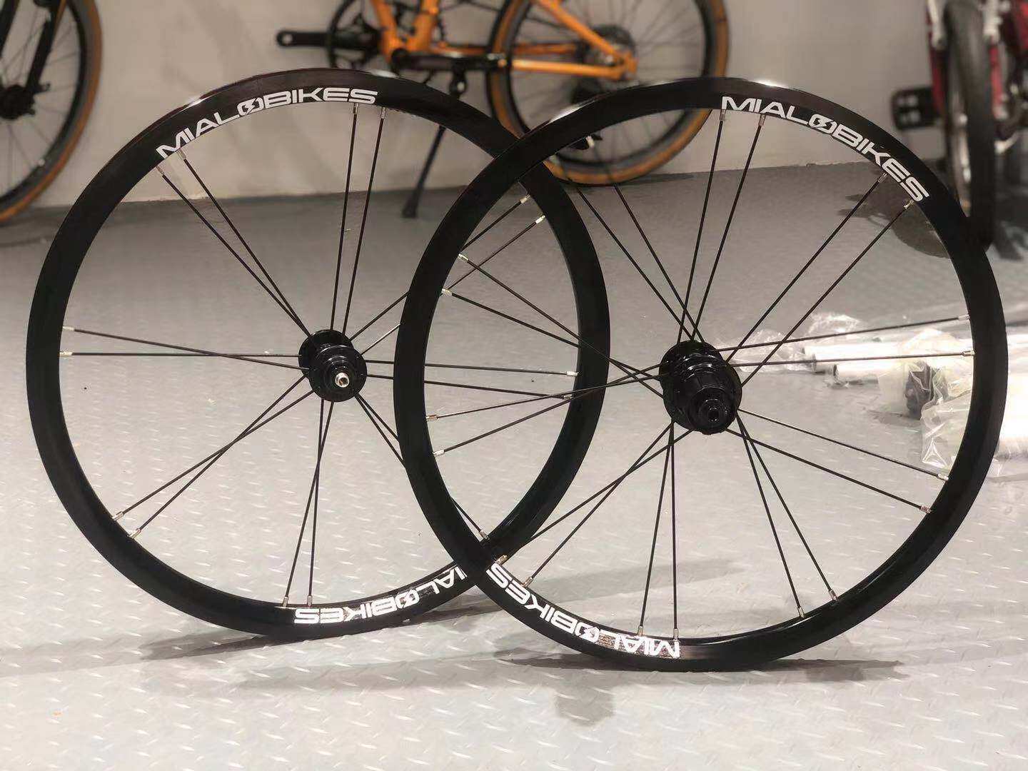 mialo米洛x50超轻自行车折叠车20寸406轮组星芒花鼓双层车圈轮组