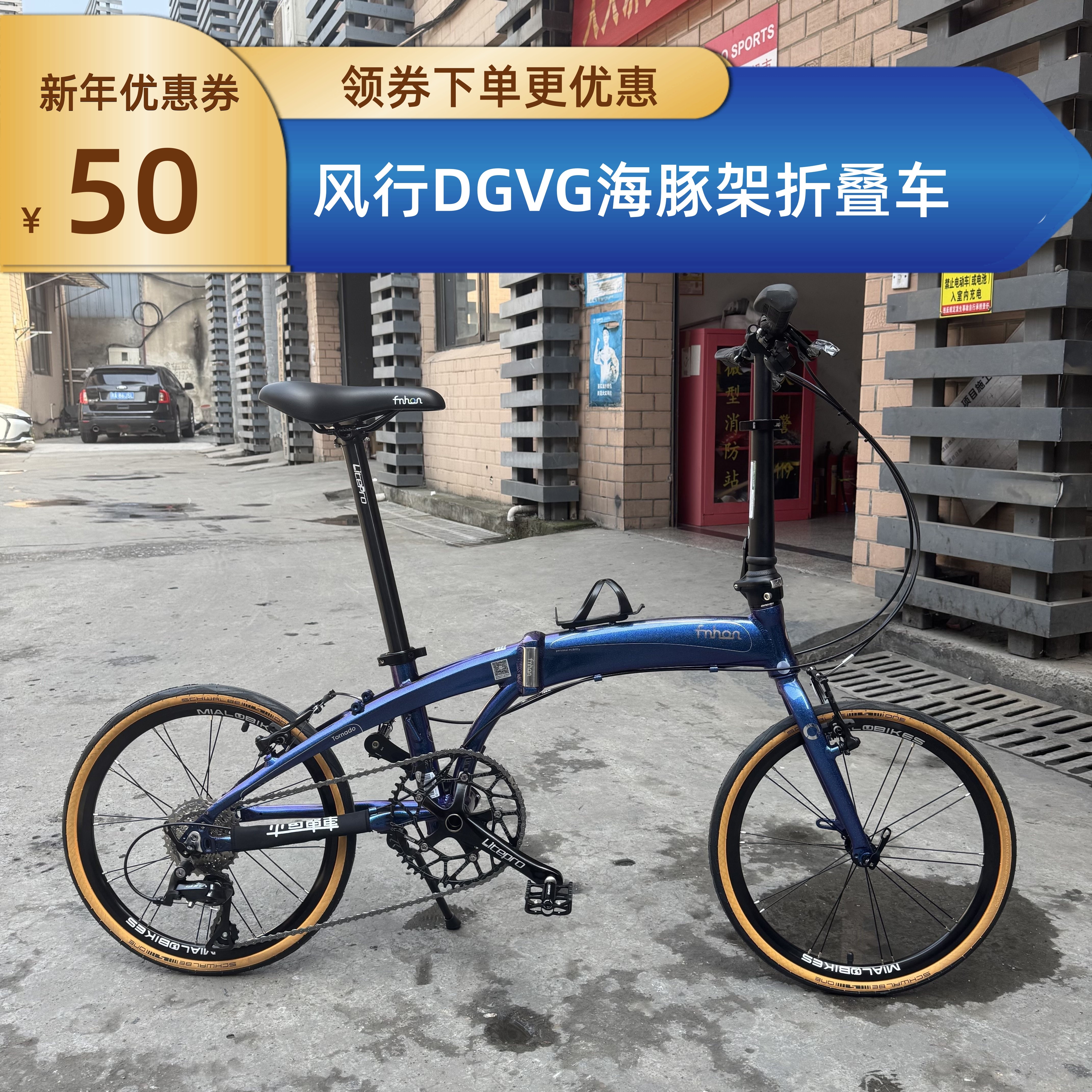 fnhon风行20寸铝合金海豚架VG2018V刹  DG2018碟刹折叠整车定制版