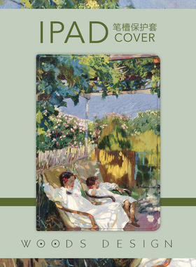 woods原创美术生air3/2油画pro10.5/11寸10.2ipad带笔槽保护套
