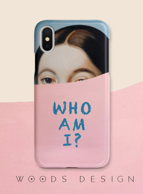 woods原创艺术美术生半头油画16/17promax/15ProMax苹果13/14适用于14Promax手机壳