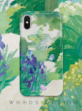 woods原创春天来了蝴蝶iphone17promax/16pro/14pm/i15pro/ip12pro油画苹果手机壳