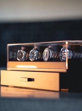 Holme & Hadfield 男士手表收纳展示盒 可放置四块腕表 4位带抽屉
