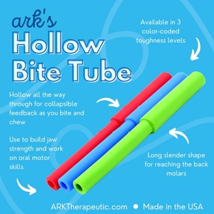 美国ARK下颌骨咬牙胶管儿童口肌训练工具下颚力量稳定言语康复
