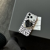卡通开口菲林豹纹磁吸支架适用苹果13 iphone17promax情侣潮牌16pro软壳防摔15pro保护套 14promax手机壳新款