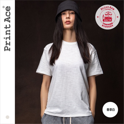 竹节PrintAce短袖复古宽松T恤