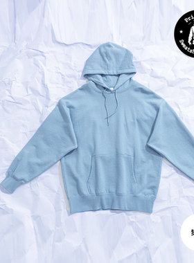 PrintAce Vintage 落肩宽松套头纯色连帽卫衣带帽卫衣6285