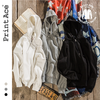 咔叽复古保暖半拉链带帽长袖卫衣