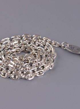 配链长短款 S925银复古泰银链条 龙虾扣0字链 女时尚搭配银项链