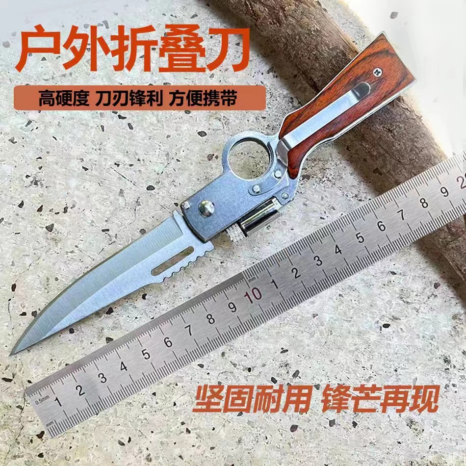 户外水果车载刀AK47防身折叠刀退役匕刀冷兵器开刃长款开箱刀装备