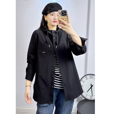 2025秋新款加肥加大衬衣女200斤