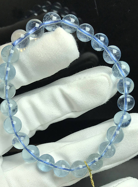 海蓝宝手串天然原石魔