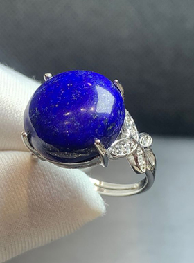 轻奢青金石ins潮风天然手链戒指