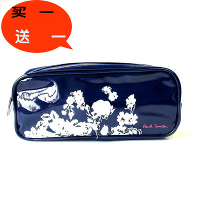白色花朵防水化妆包买一送一