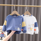 宝宝长袖 3岁 婴儿卫衣小童春秋上衣1 t恤春装 男女童纯棉圆领打底衫