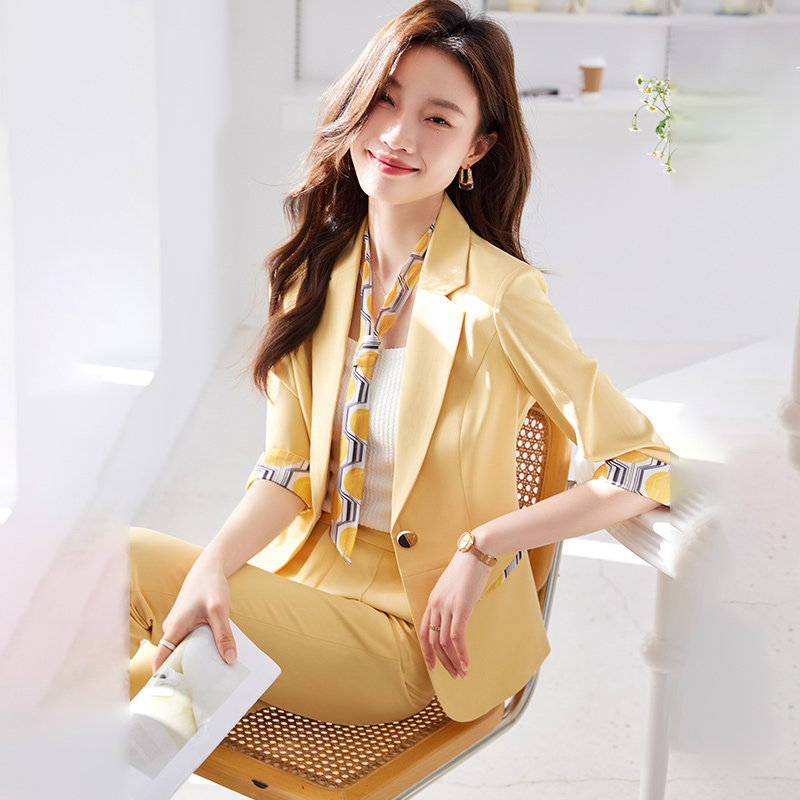 职业装西装套装女夏季2026新款职场高级感气质小个子高端轻奢女士