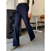 殿 直筒裤 牛仔蓝休闲裤 大艾 女2025年秋季 新款 显瘦气质通勤长裤